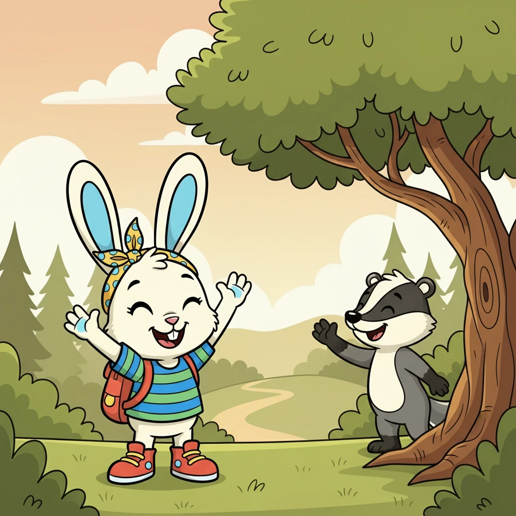 Kiko dan Ciko berpisah di tepi hutan, berjanji untuk bertemu lagi. Kiko mengucapkan selamat tinggal dengan lambaian tangan. Ia merasa bahagia dan bersyukur atas petualangannya.