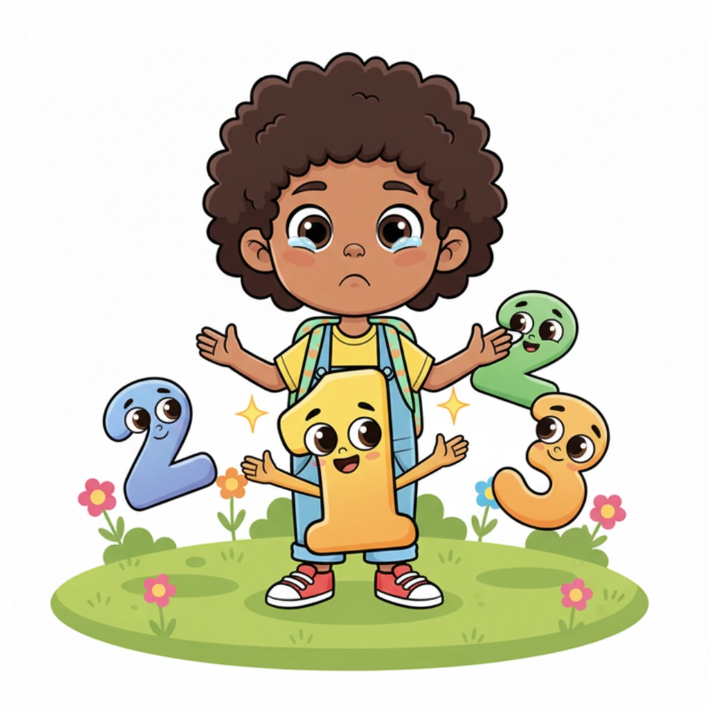 The numbers stopped right in front of Alfie A, their eyes sparkling with kindness. "Don't be afraid, Alfie!" chirped the number 1. "We're your friends, and we're here to play!" they all declared, making Alfie A's sad face turn into a hopeful smile.