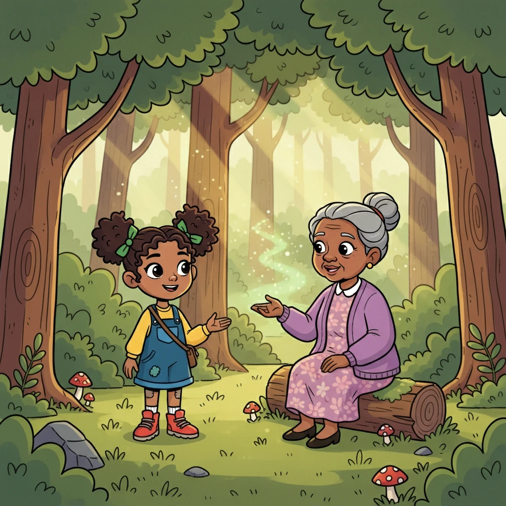One sunny morning, Anya's grandmother told her a story about the woods and a hidden path. She said that only those who listened carefully could find it. Anya, filled with excitement, decided to venture into the forest to find it.