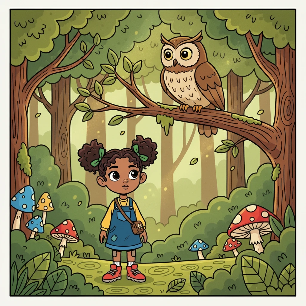 Deeper in the woods, Anya encountered a wise old owl, perched on a branch. The owl, with its knowing eyes, told Anya that the forest held many secrets, but only those who listened could truly understand.