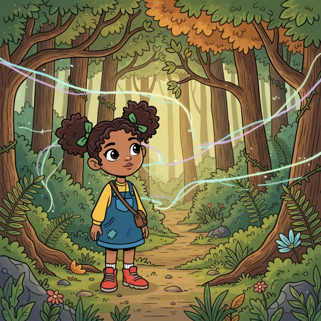 As Anya listened, she heard a soft, melodic tune. It was the whisper of the hidden path. Following the melody, she discovered a small, overgrown trail, barely visible among the trees.