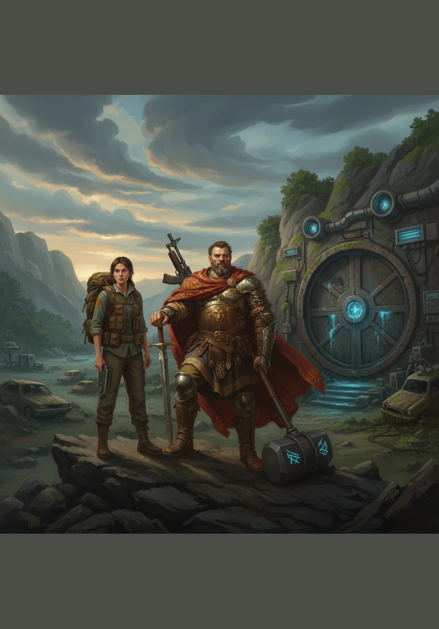 They reach a tall white building with many windows. This is the secret science lab where the medicine is hidden. John and Jack push the heavy doors open to go inside.