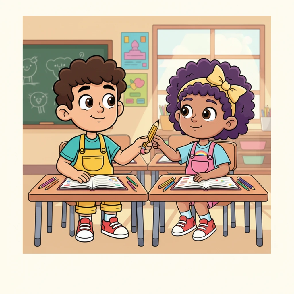 Weeks turned into a quiet rhythm between them. They shared notes and lent pencils, their hands brushing occasionally. Brief, knowing glances were exchanged when the teacher made a joke, building an unspoken connection. The classroom became their small world of silent understanding.