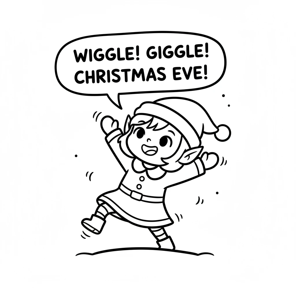 Little Pip the Elf woke up with a wiggle and a giggle. It was Christmas Eve, and a special kind of magic filled the air. Pip stretched tiny arms, read