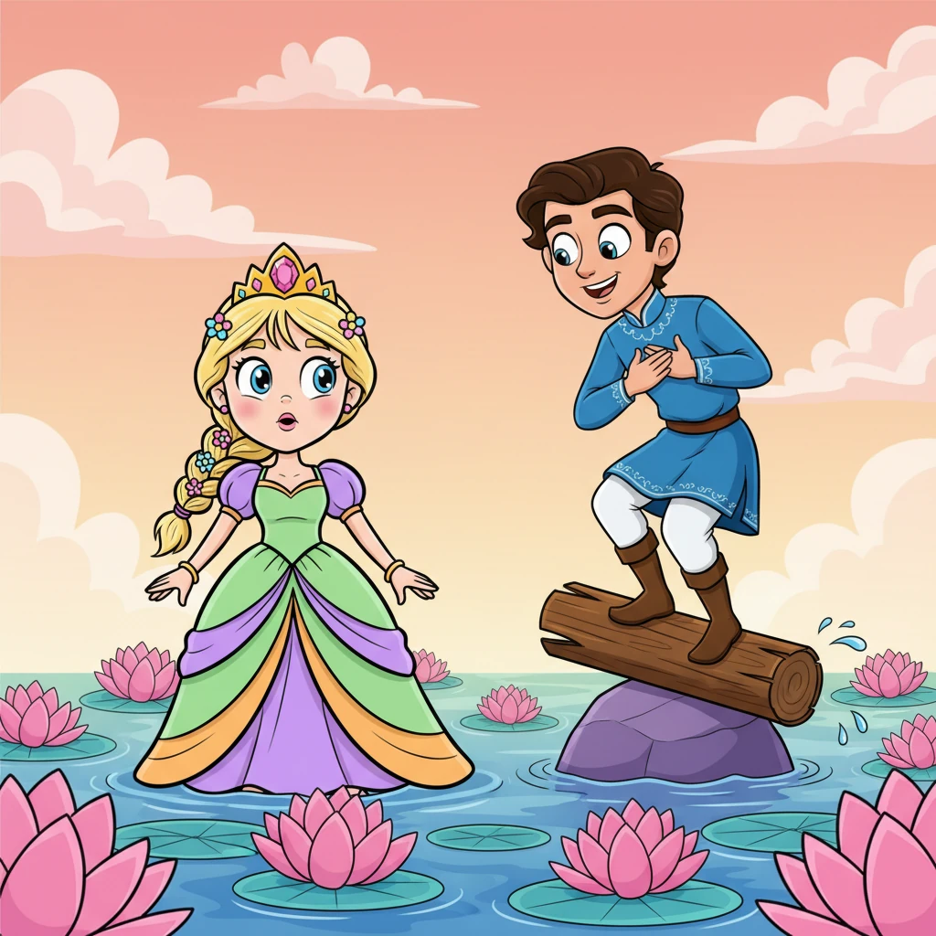 He tried a different tactic, flashing her his most charming princely smile. "Surely a princess as kind and clever as yourself wouldn't leave a fellow adventurer in such a plight?" he cajoled, hoping to appeal to her better nature.