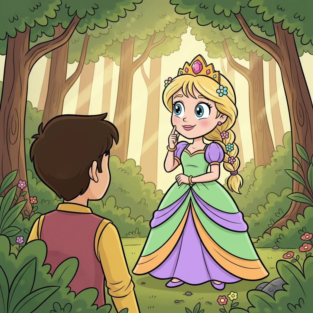 Leela paused, considering his words, her head tilted playfully. She tapped her chin thoughtfully, a mischievous twinkle still in her eyes. The forest air was thick with their unspoken challenge, and the beginning of a most unusual friendship.