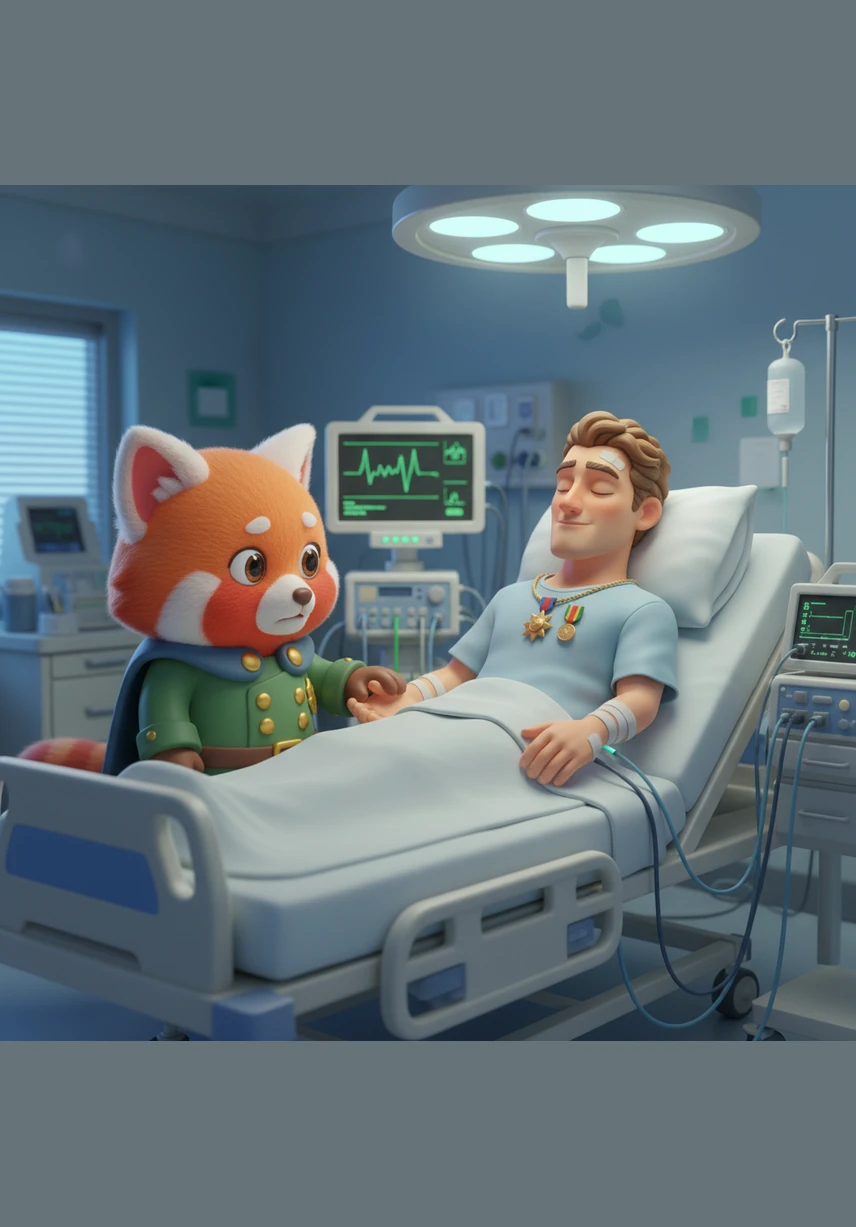 Hours later, the frantic energy of the rescue had faded into the sterile, rhythmic beeping of the medical wing. I sat by his bed, the fierce General now just a woman watching the man who was her entire world.