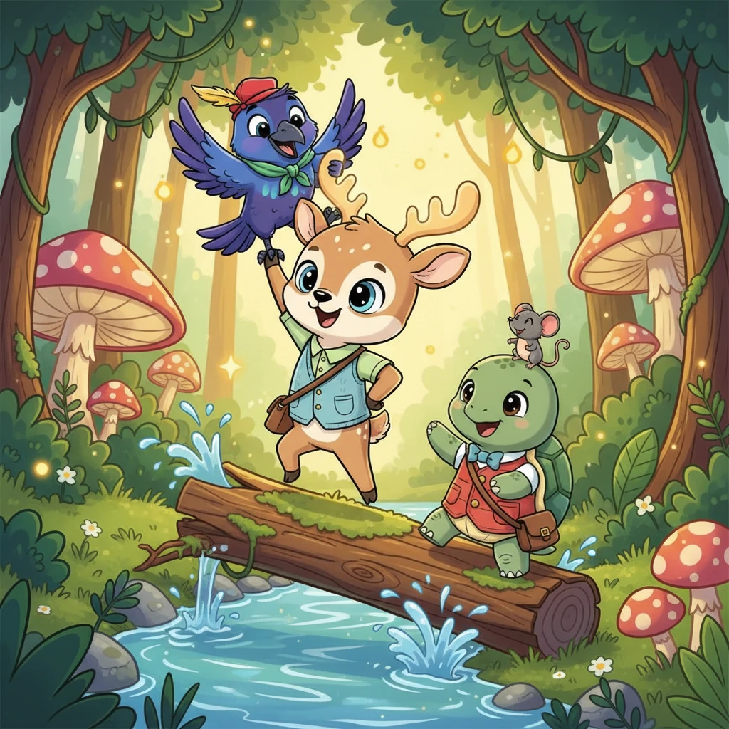 Willow and the Wobbly Log - Friendship stories