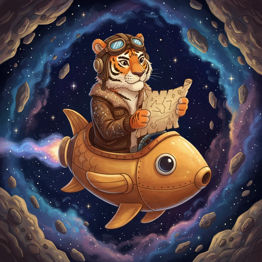 Tiger and the Unicorns in space - Adventure stories
