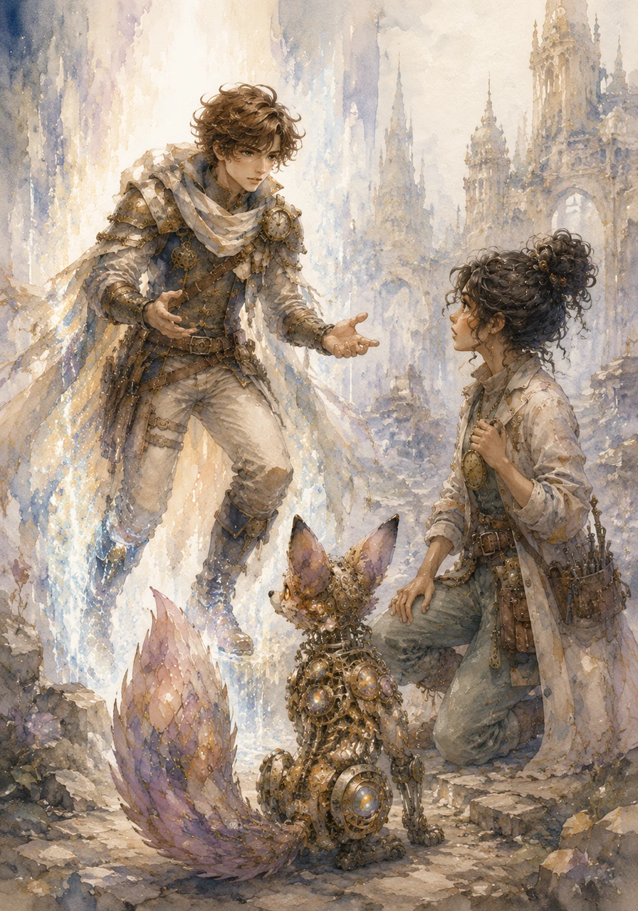 A dashing young Time Guardian named Kael materialized from a beam of light, his iridescent cape shimmering as he explained the grave danger. Decades ago, Esha’s grandfather had accidentally trapped a vital piece of Aethelgard’s history inside the watch, and if they didn't restore it soon, the present world would fracture and collapse.
