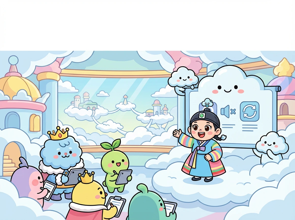 볼루모는 클라우드 컨설턴트가 되어 다른 왕국들을 방문하며 앱 볼륨 최적화 방법을 가르쳤어요. 그의 지혜는 널리 퍼져나갔죠.