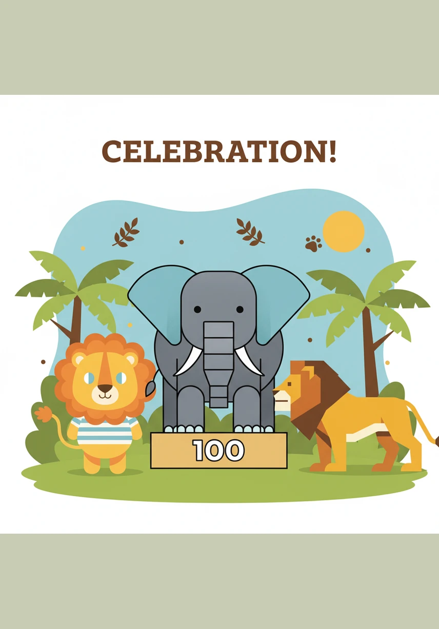 A Zebra stands in a field of tall grass, its bold stripes waiting to be filled in with color. The name Zebra is featured with the fact that every zebra has a unique pattern of stripes, just like a human fingerprint.