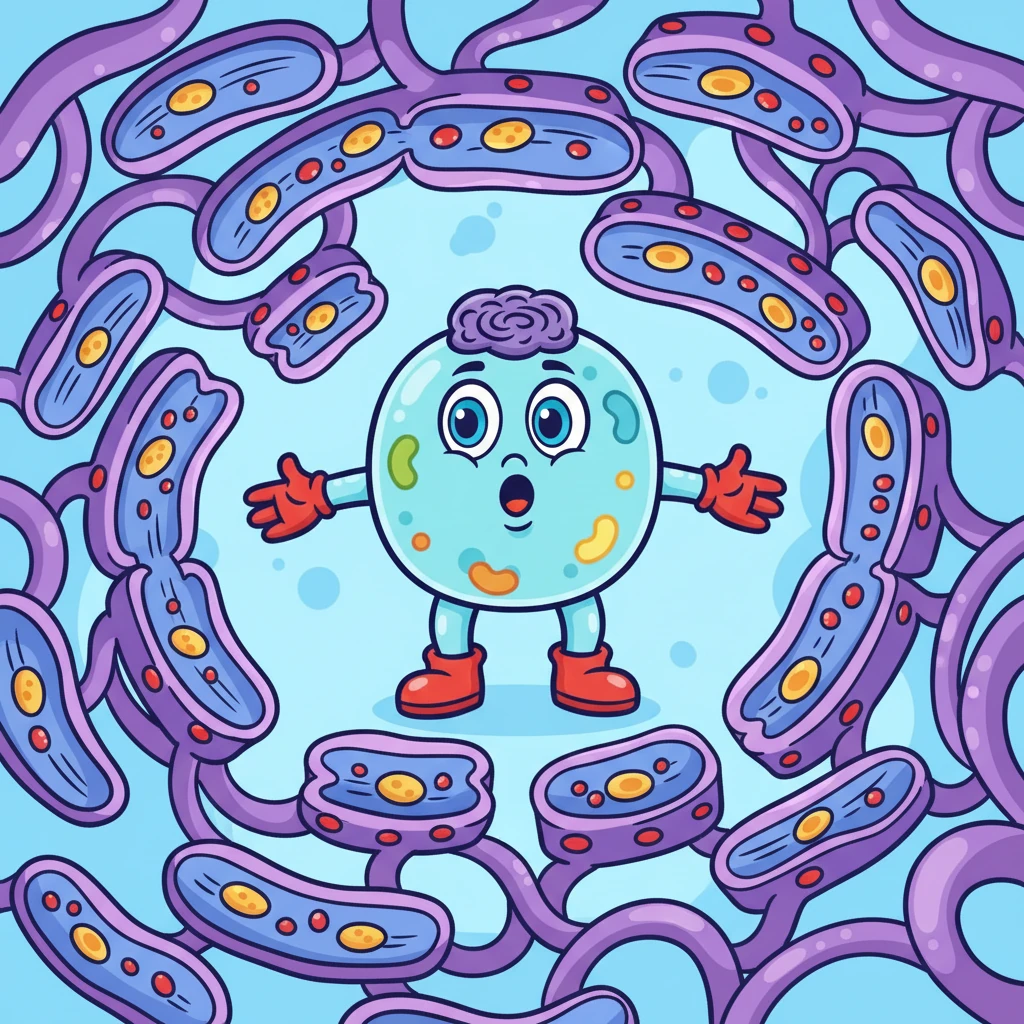 Next, they visited the Endoplasmic Reticulum (ER), a network of tubes and sacs. The ER was busy manufacturing proteins and lipids. Cell-E watched the process with fascination.