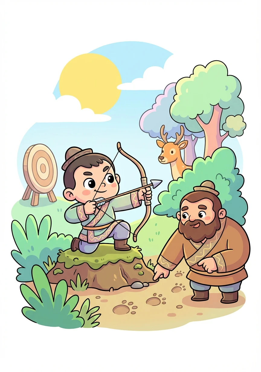 Санчай становится охотником, как и его отец. Он учится выслеживать дичь и метко стрелять из лука. Природа становится его учителем.