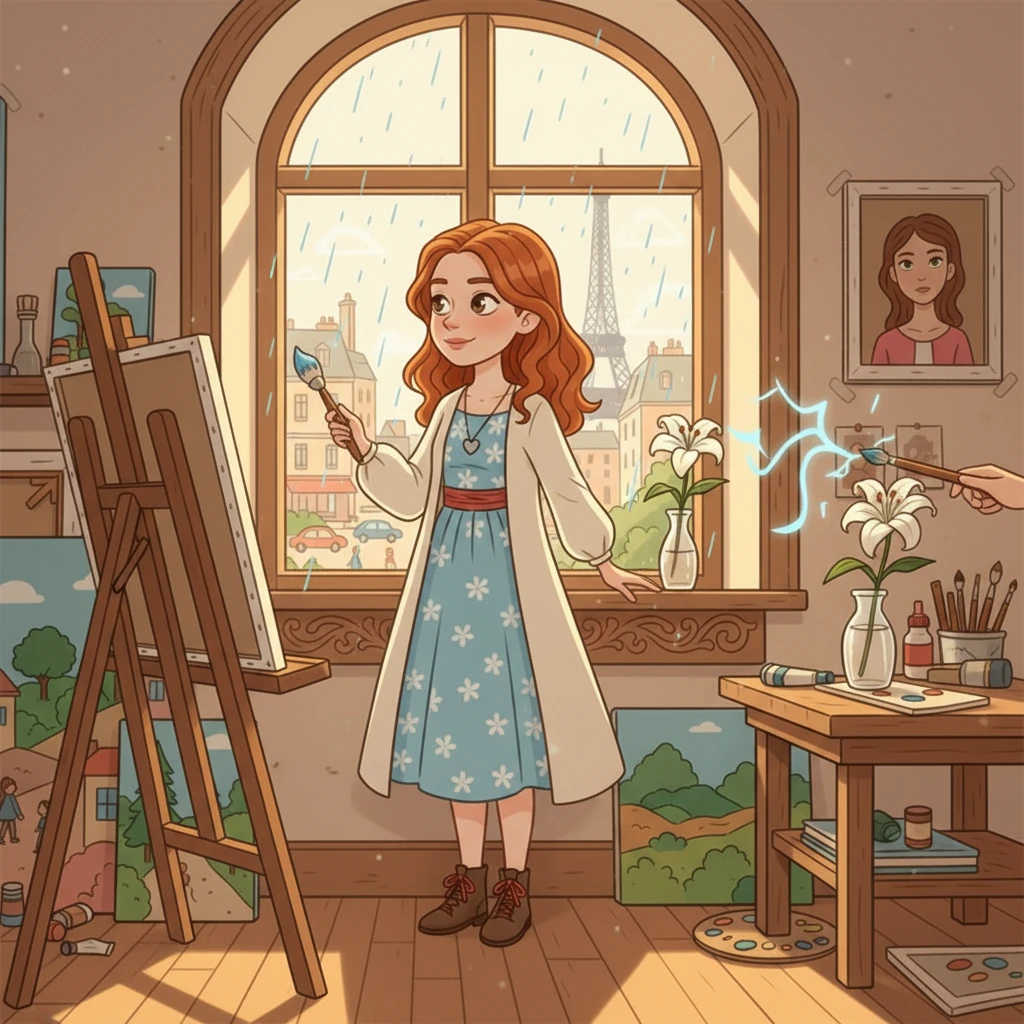 Jednoho deštivého odpoledne se Eliška snaží namalovat Klářinu oblíbenou orchidej, ale nemůže zachytit její esenci. Klára ji jemně vede rukou, mísí barvy a ukazuje jí, jak vnímat krásu květu. V ten okamžik se jejich prsty dotknou a elektrizující jiskra projede oběma těly, odhalující sílu jejich citů.