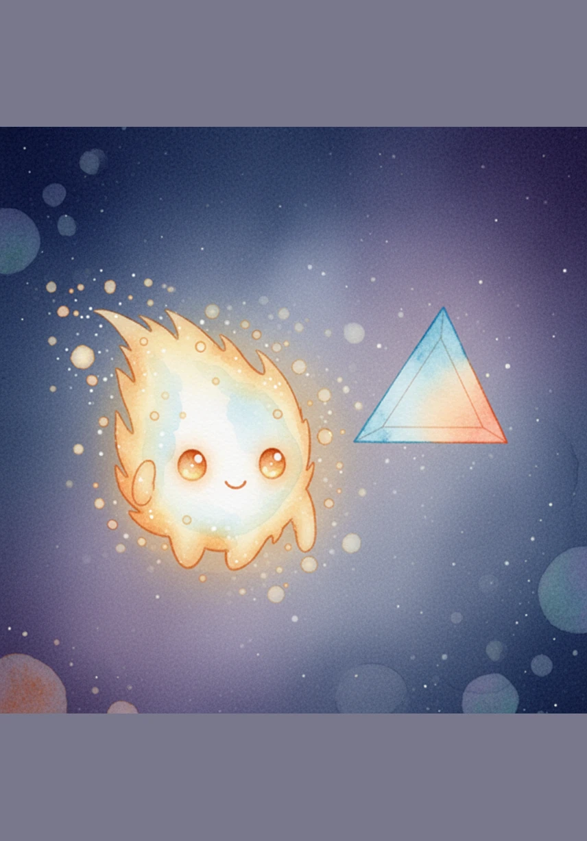 Pip looks at his creation and sees it has three straight sides and three pointy corners. It is the first thing he has ever seen that isn't round, and it feels much stronger than anything in the Kingdom of Curves.