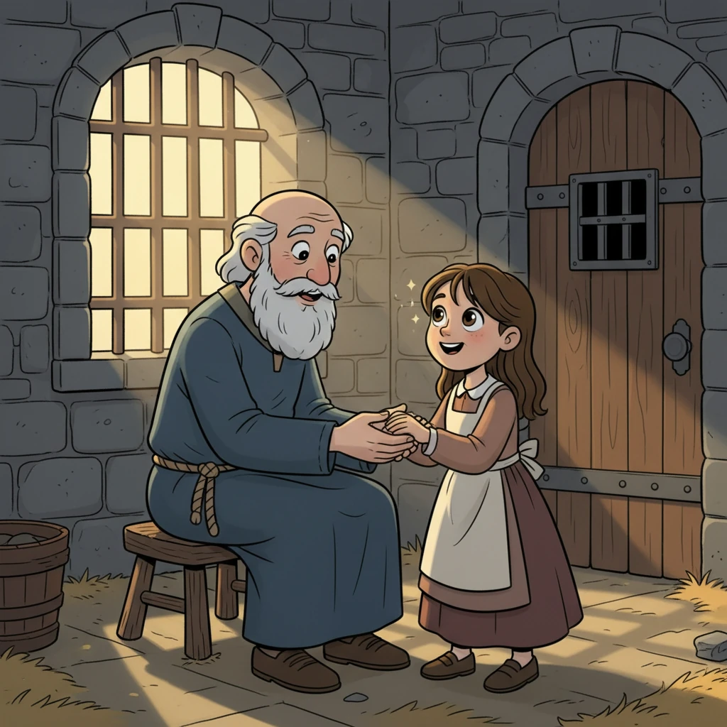 Valentine was put in prison. A jailer’s daughter visited him. Valentine spoke gently to her. One old story says he even helped her see again.