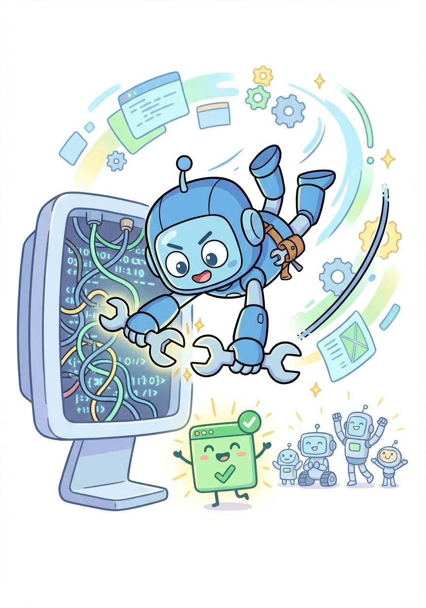 Archi didn't panic. He dove into the code, tracing the problem back to a faulty connection. With a clever fix, he restored order to the system.