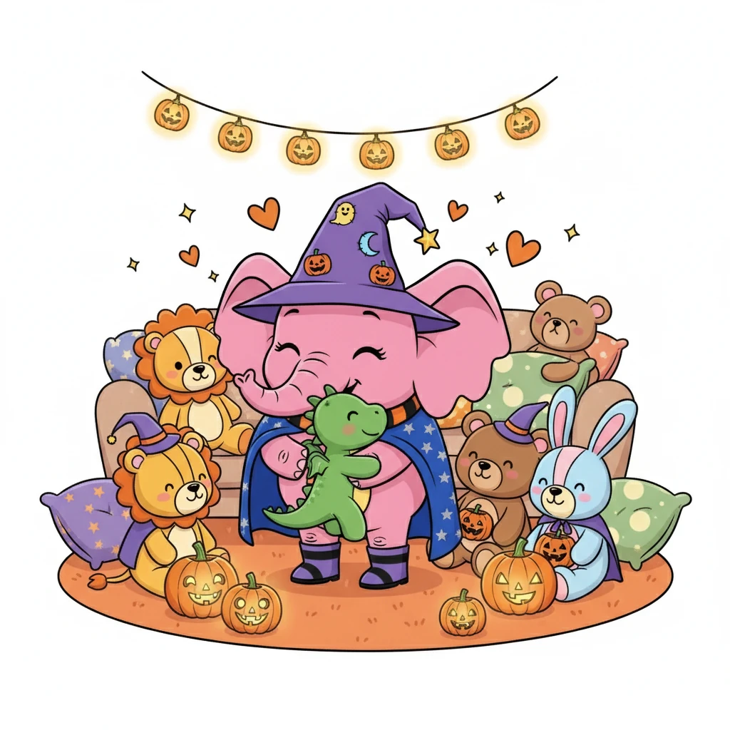 Pas de balais volants ni de potions magiques, mais des câlins à profusion et une ambiance fantastique. Les doudous célébraient Halloween avec tendresse et joie, créant une atmosphère chaleureuse et accueillante pour tous.