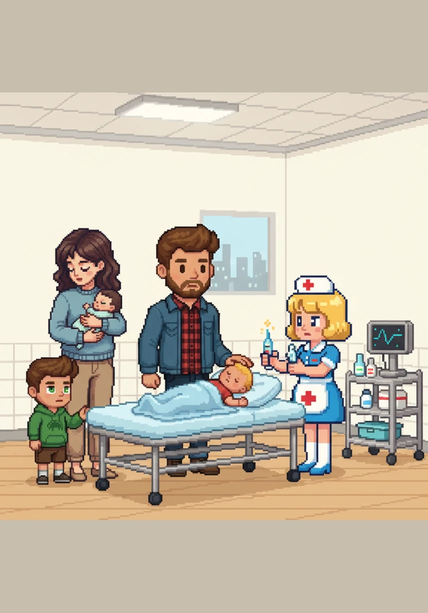 Mark watches closely as Maya demonstrates how to wash their hands and handle the equipment safely. He feels a sense of relief knowing there are ways he can help protect Leo while still being close to him.