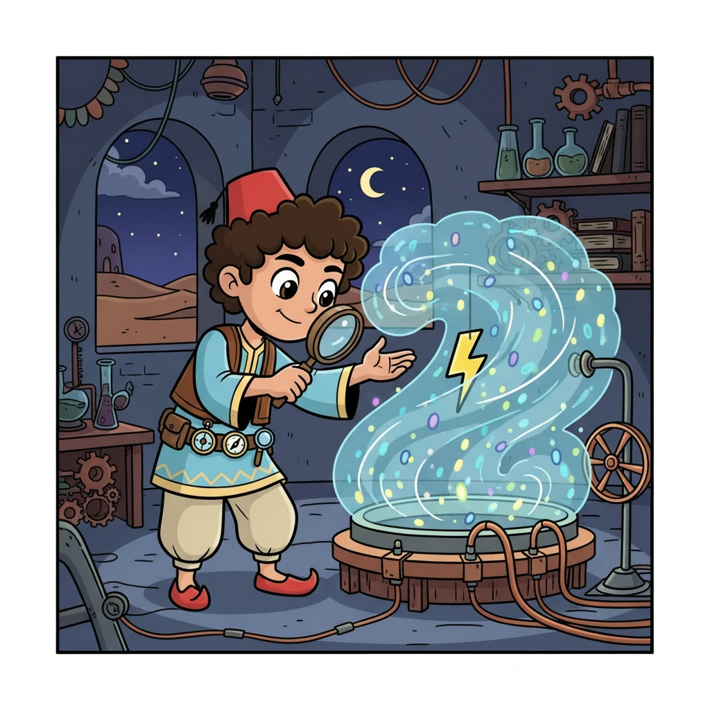 بدأ يوسف بتجربة على نموذج صغير، يدرس حركة الجسيمات في السحابة. فهم أن السحابة تعمل على مبادئ غير مألوفة.