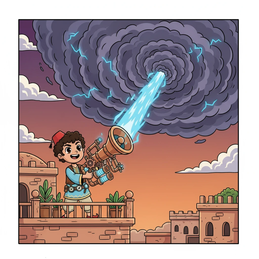 مع مرور الوقت، طور يوسف جهازًا يمكنه أن يطلق موجات طاقة لإبطاء تقدم السحابة. لقد كان على وشك إطلاقها.