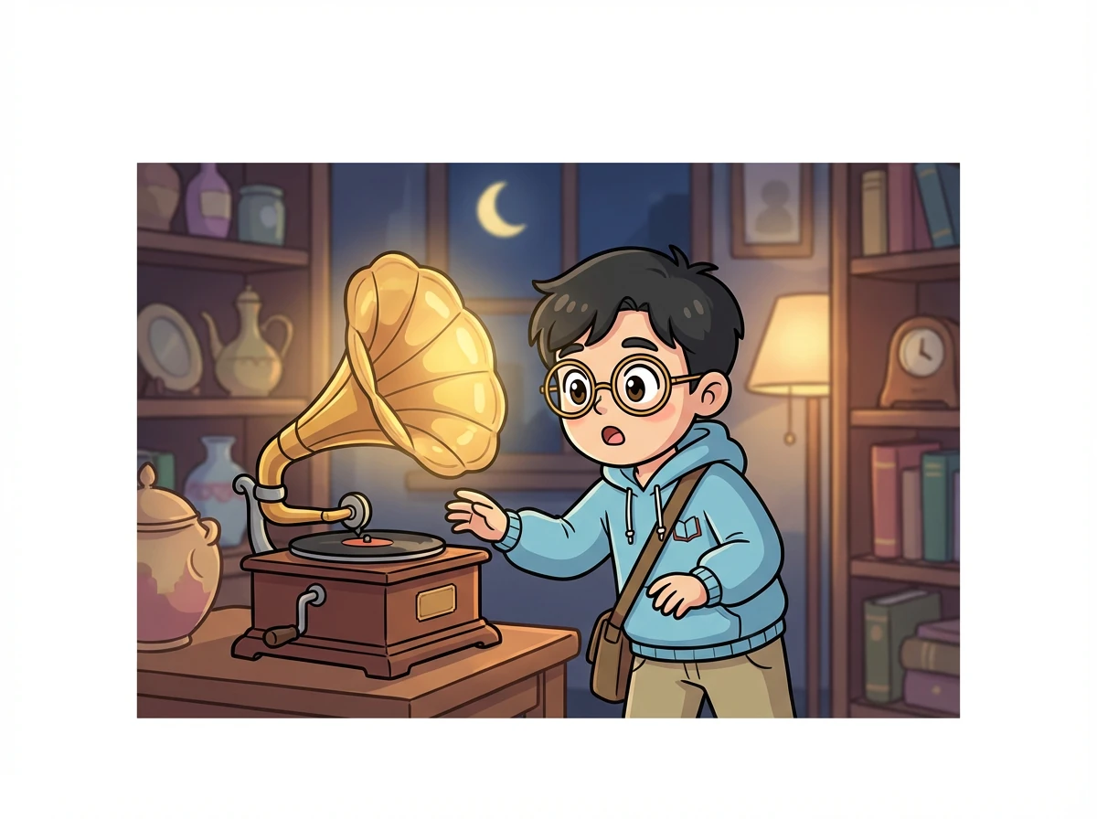 一天晚上,留聲機突然對林時說:「商店的主人,他在...」聲音戛然而止,留下無盡的懸念。