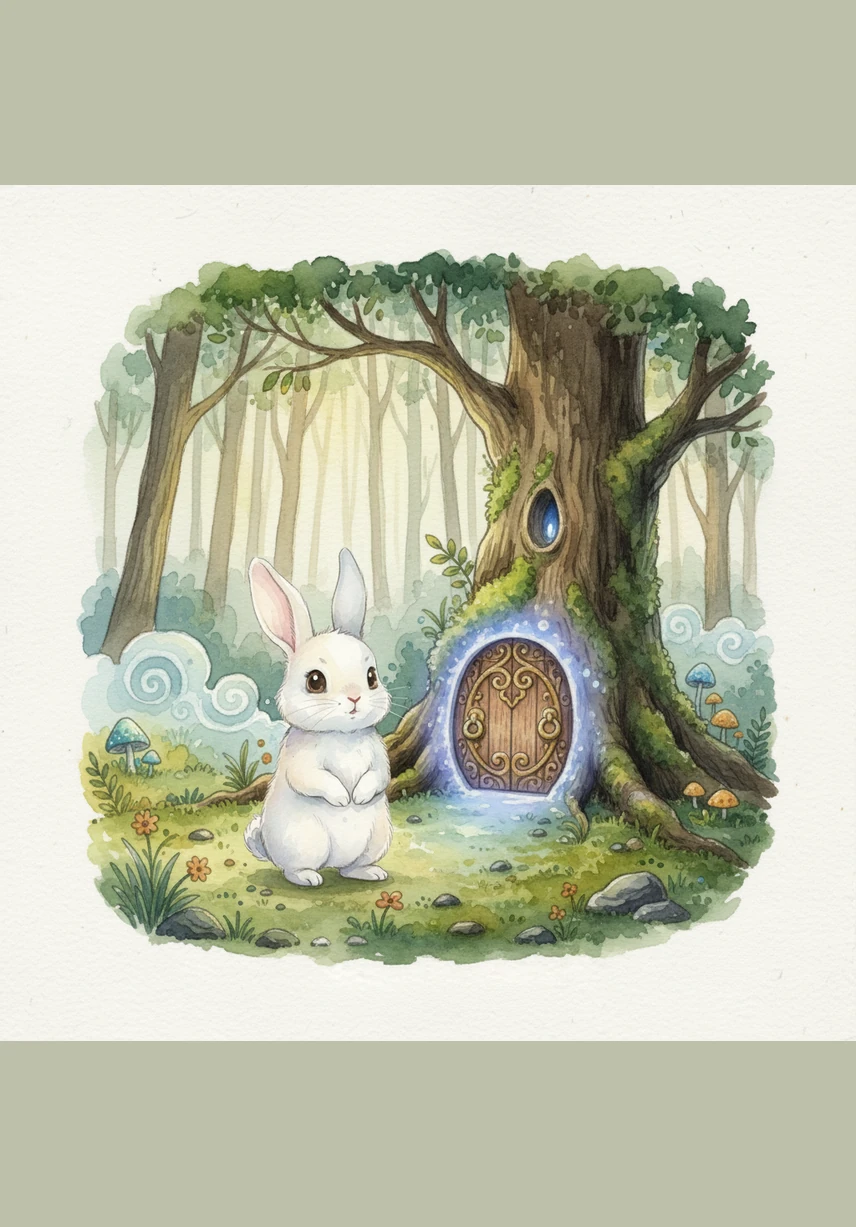 Chintu wondered what could be hidden behind such a strange and beautiful entrance. With a twitch of his nose and a brave heart, he reached out and slowly pushed the glowing door open.