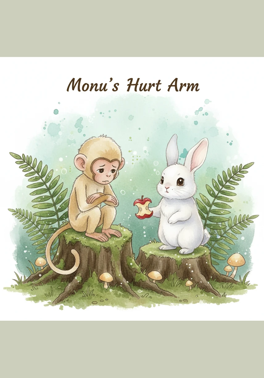 The magic forest suddenly felt very quiet as Monu sat down on a mossy rock, looking lonely and sad. Seeing his friend's drooping shoulders, Chintu felt a heavy regret in his heart and realized he had been mean.