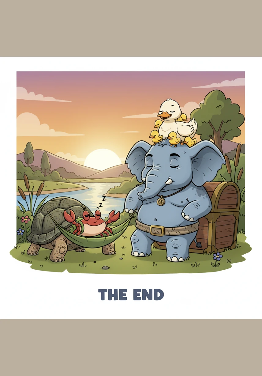 နေဝင်ချိန်မှာတော့ ဖိုးပုဟာ အေးချမ်းစွာ အိပ်စက်ခဲ့ပါတယ်။ စိတ်ထားကောင်းပြီး အများအကျိုးကို ဆောင်ရွက်တာဟာ ကမ္ဘာပေါ်မှာ အကြီးမားဆုံးသော ခွန်အားဆိုတာကို သူ သိရှိသွားပါပြီ။