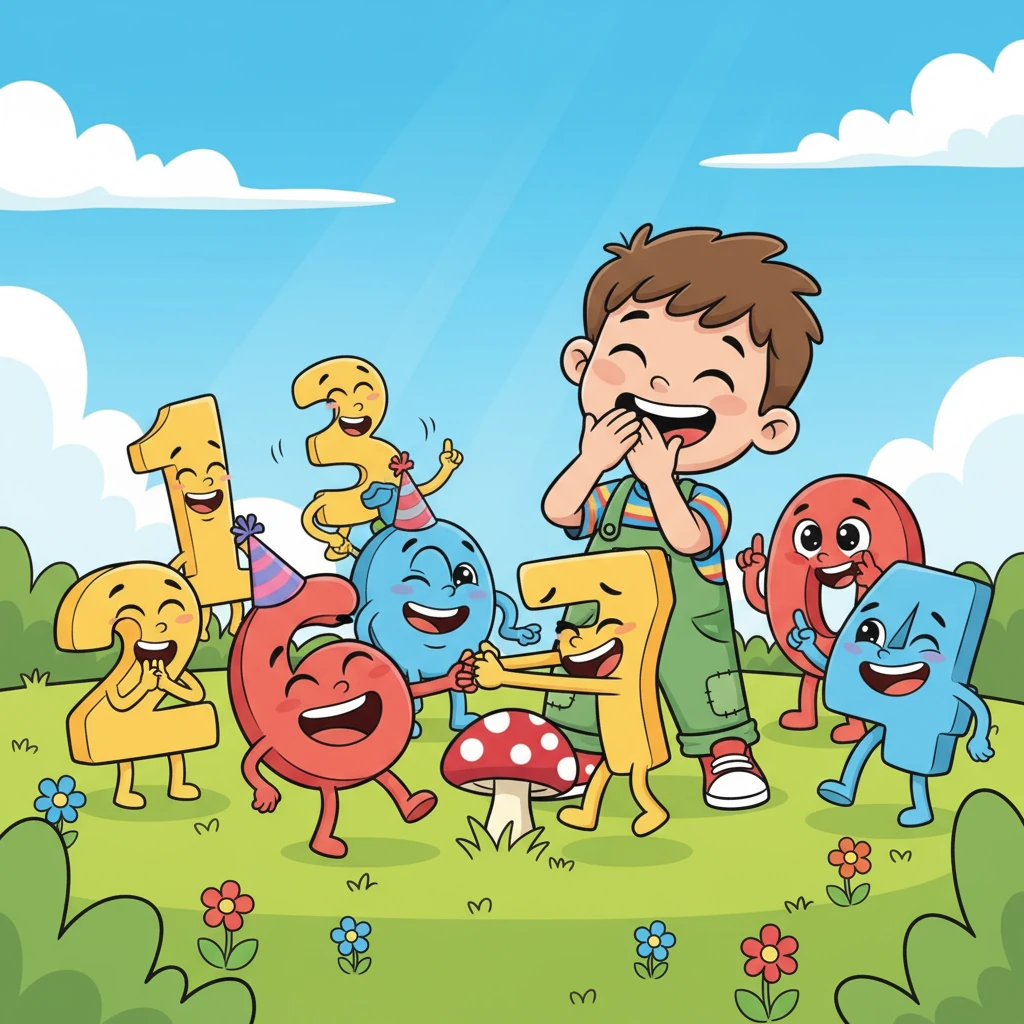 Everyone burst into laughter! Leo and all the numbers found 6 and 7's playful antics hilarious. Even though 6 and 7 were a bit mischievous, their fun-loving spirit was contagious, and Leo knew they meant no harm. The sunny meadow filled with happy sounds.