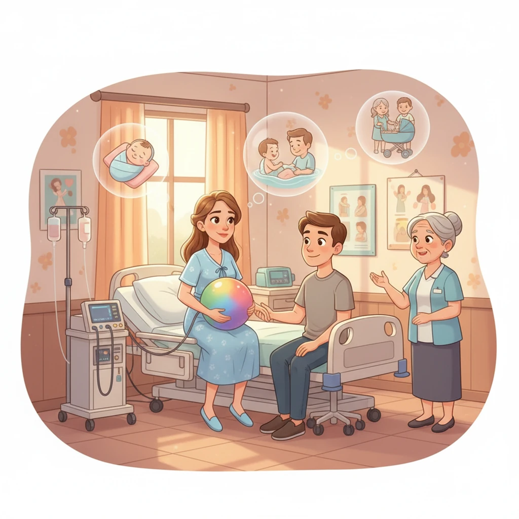 No pré-parto, Maria se prepara para a chegada do bebê, aprendendo sobre o trabalho de parto e as diferentes formas de lidar com a dor. Ela visualiza um parto tranquilo, confiante em sua força e no apoio do parceiro e da família.