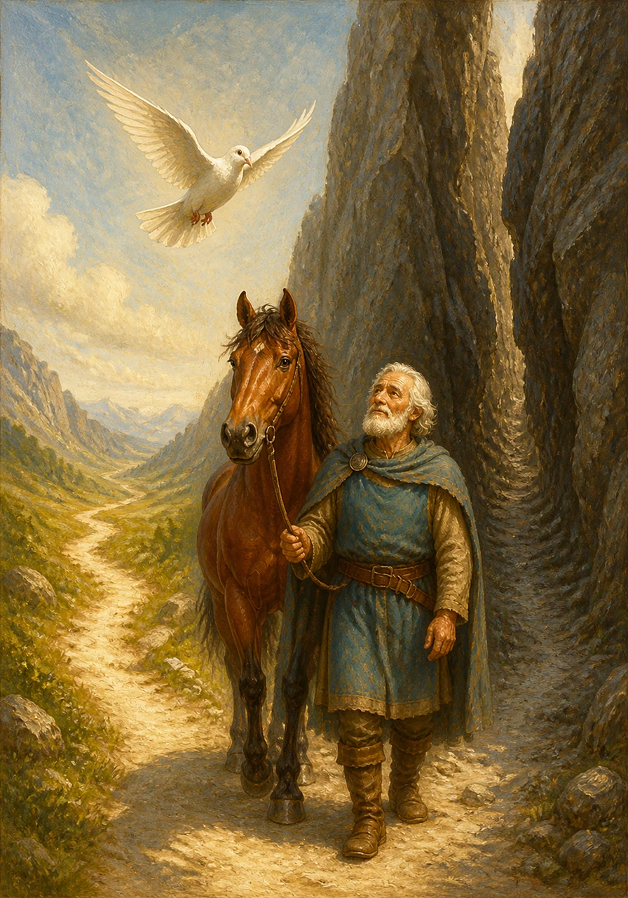 A gentle white dove always flew above Rahma’s head, acting as her faithful guide. The dove’s sweet songs led her toward open paths and warned her of narrow passages that might trap her.