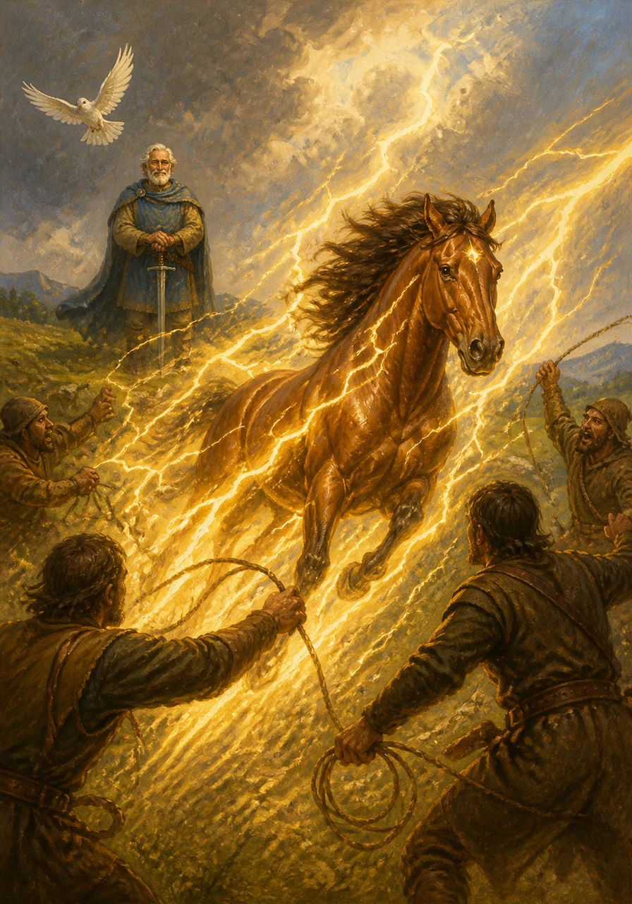 As the hunters tried to surround her, Rahma transformed into a bolt of lightning, moving too fast for any rope to catch. Her courage and honesty gave her the power to outrun every obstacle in her way.
