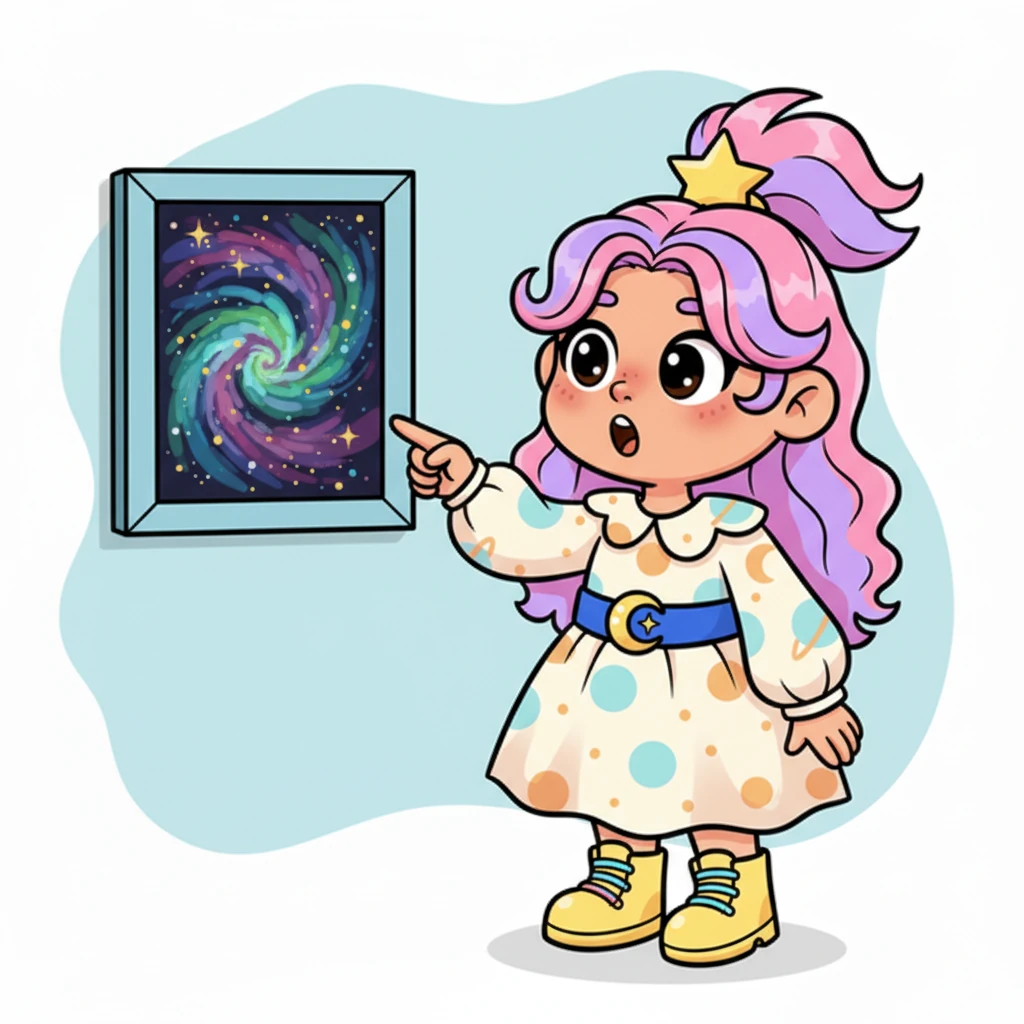 Sephora menunjuk foto itu dengan jarinya yang mungil, matanya membesar. "Wah, foto apa ini? Apa yang sebenarnya digambarkan di sini?" tanyanya dengan nada penasaran yang tinggi. Ekspresi wajahnya menunjukkan kebingungan yang lucu.