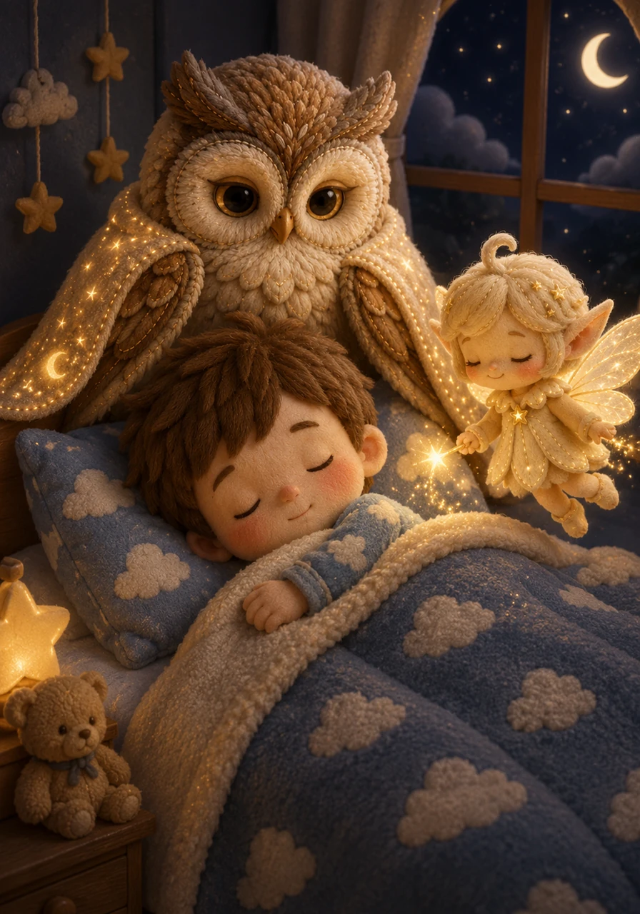 Leo finally closes his eyes, tucked in tightly under his covers while the silence of the night protects him. He falls into a deep, restful sleep, ready to explore the wonderful worlds inside his dreams.