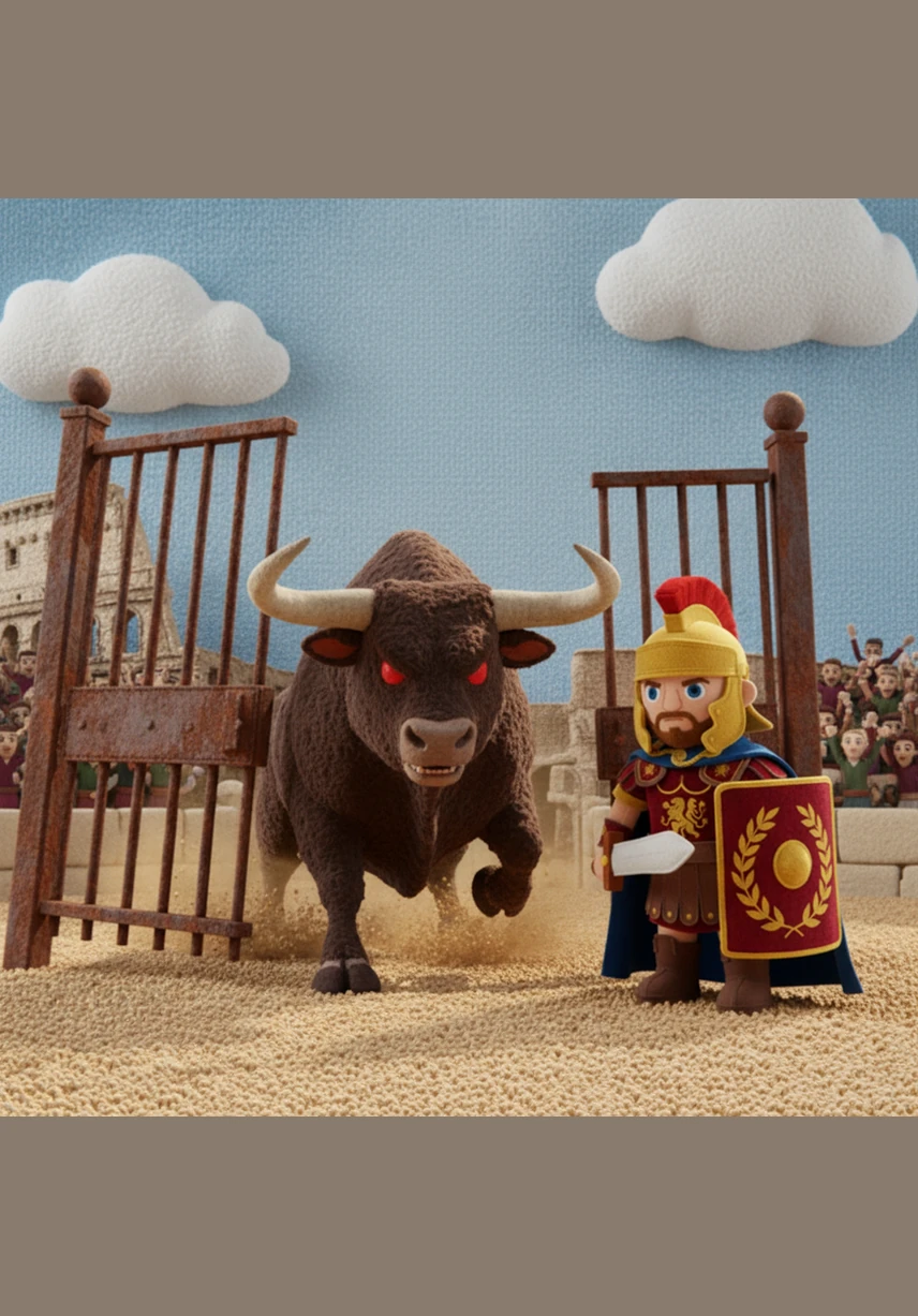 The iron gates of the arena groaned open, and a hush fell over the spectators as a familiar golden figure stepped into the sun. Maximus gripped the railing, his breath catching as he locked eyes with Byul, the star now a captive spectacle, and realized their story was far from over.