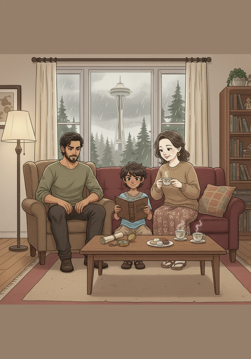 Zaid sits at his desk in Seattle, the soft glow of his computer screen illuminating a message from a kind-hearted woman named Hana in Japan. They connected through a system called Omiai, and though thousands of miles apart, their daily chats are filled with laughter and a growing sense of wonder.