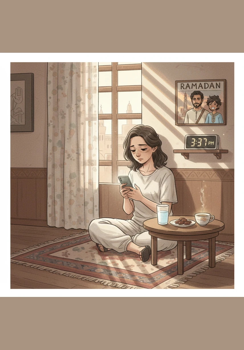 The house is quiet during the long days of Hana’s second Ramadan, and she rests on the sofa feeling the fatigue of the fast. Zaid stays close by her side, offering quiet support as they both pray for her immigrant visa to be processed so she can stay in her new home forever.