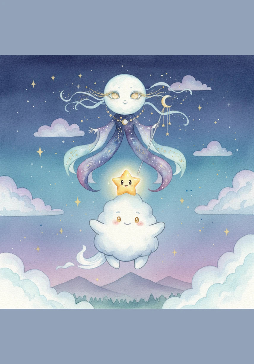 High above the world, a tiny star named Luma twinkled with boundless energy. While all the other stars began to dim their lights and yawn, Luma kept her glow bright and steady. She wasn't ready for the night to end because she believed there was simply too much to see.