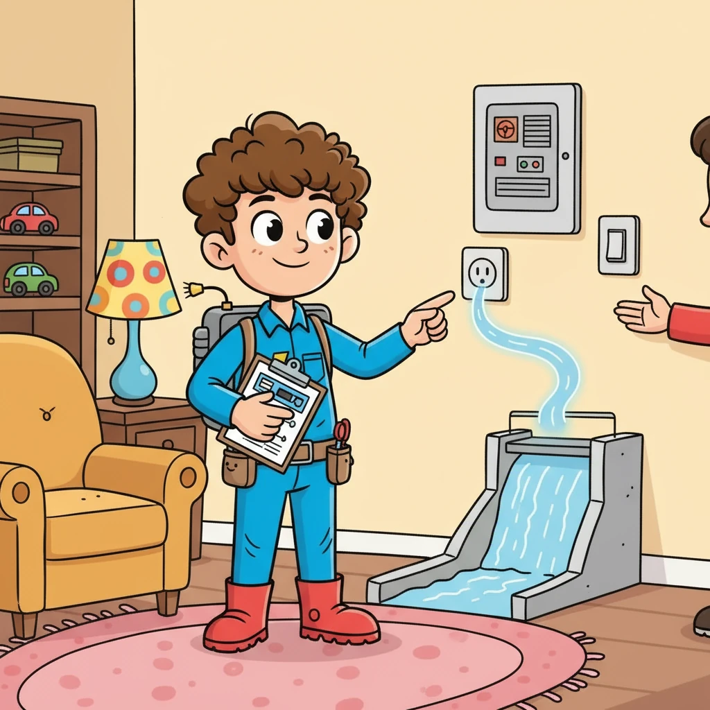 A aventura continua com a exploração de instalações residenciais. André aprende sobre tomadas, interruptores e a importância da segurança. Ele visualiza a eletricidade como um rio que precisa ser cuidadosamente canalizado para não causar perigo.