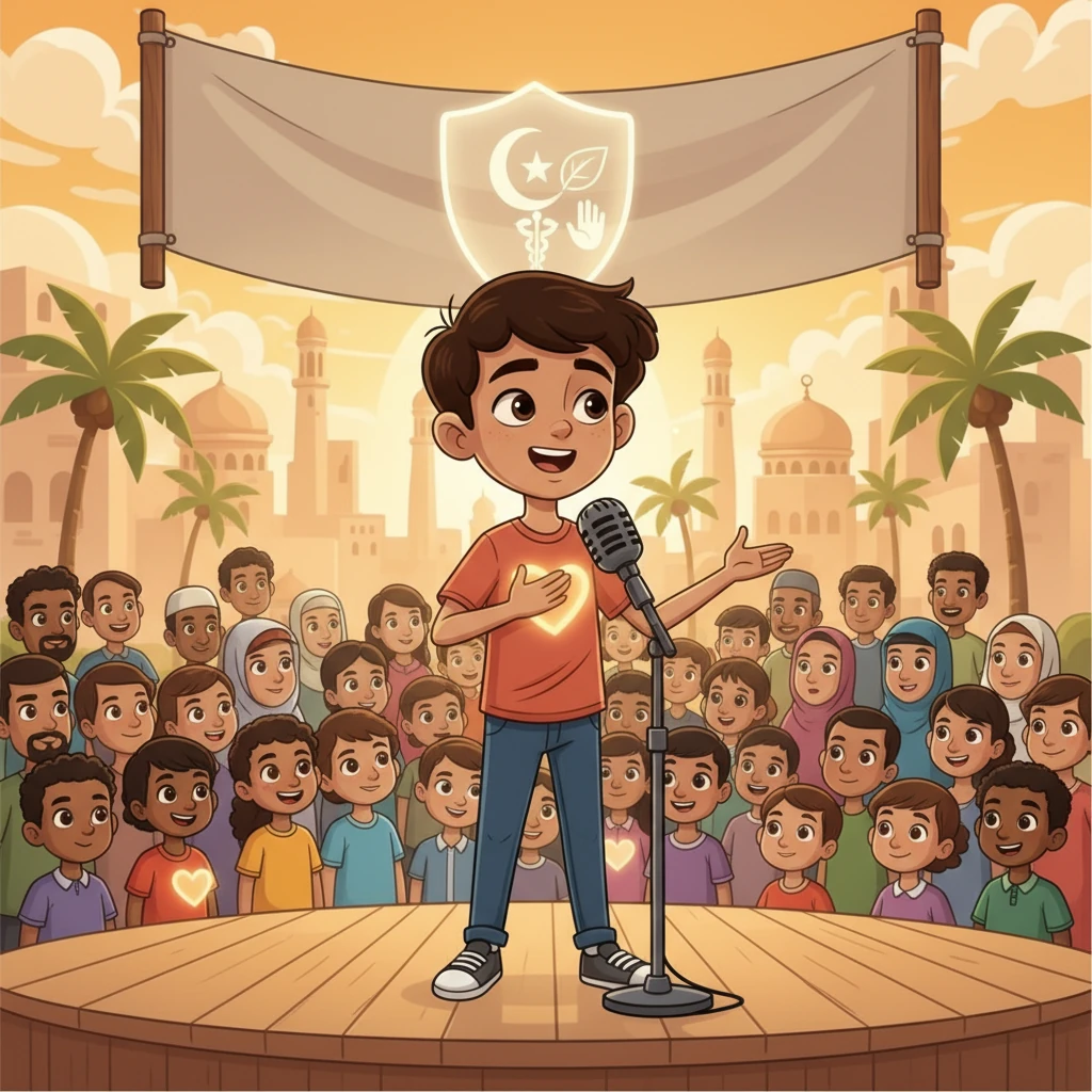 في اليوم العالمي للقلب، ألقى حمد خطابًا مؤثرًا عن أهمية الصحة والشجاعة. تحدث عن تجربته الشخصية، وكيف تعلم أن الشجاعة الحقيقية تأتي من الداخل، وليست من القوة الجسدية.