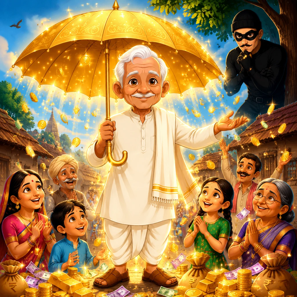 Grandpa's Golden Umbrella