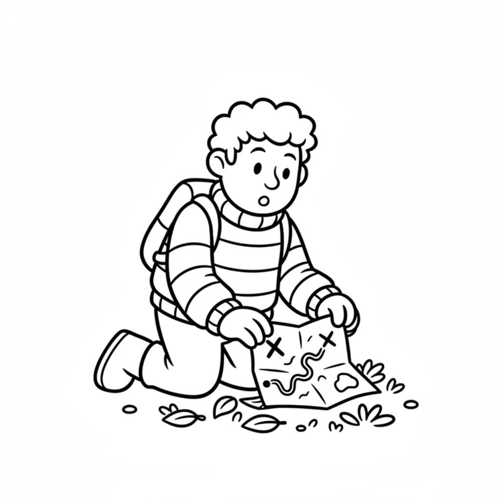 As Leo cleared a space, his fingers brushed against something old. It was a crumpled, hand-drawn map, faded and childish. An 'X' marked a spot, and a squiggly line led the way.