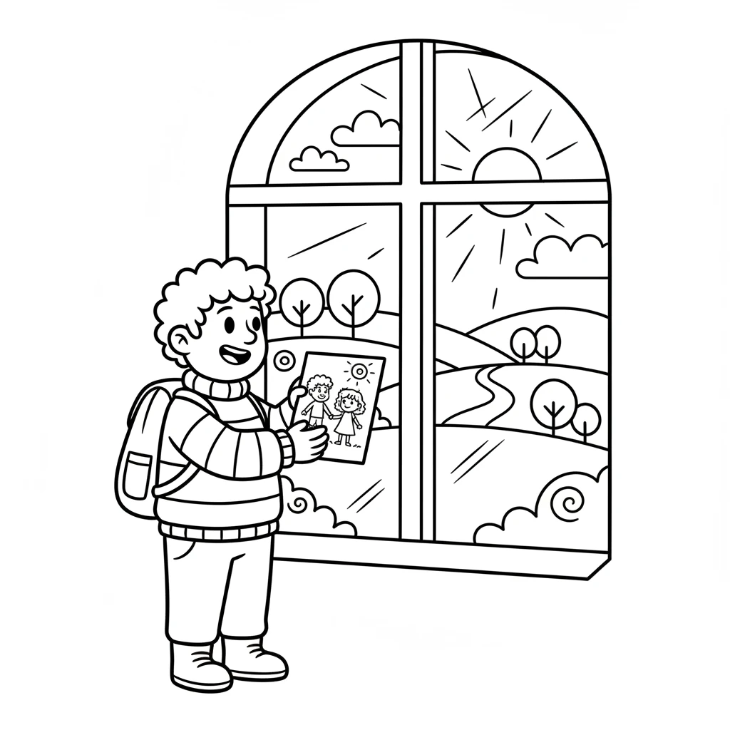 With a finished drawing in hand, Leo looked out his window. The world outside seemed brighter, full of new possibilities. He had found not just a treasure, but a spark within himself, ready to color his world anew.