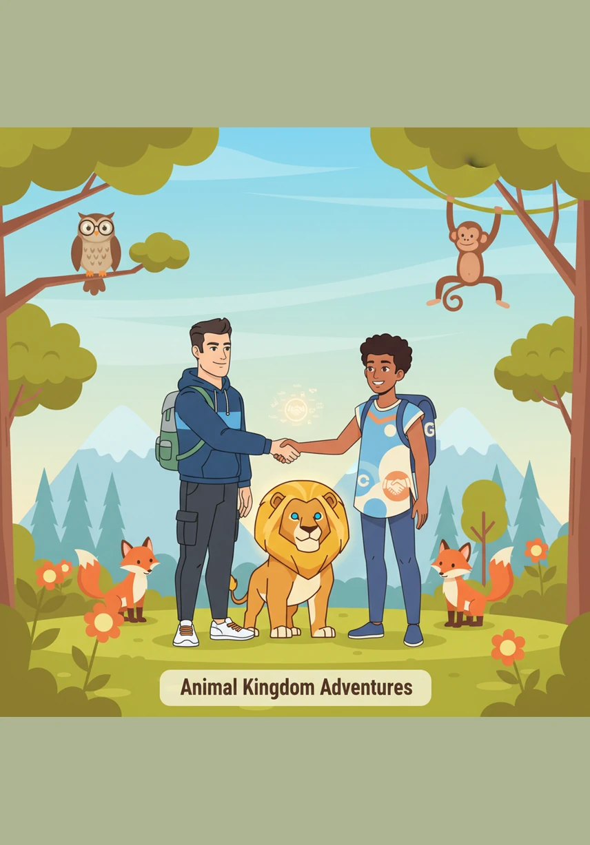 Moving into the Animal Kingdom, Oliver meets talking creatures who tell him about their exciting plans using the simple and near future tenses. He watches a brave lion preparing to hunt and a colorful bird that is going to fly south for the coming winter.