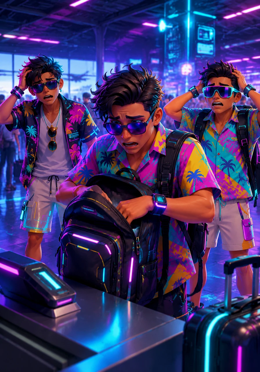 At the bustling terminal of the airport, Marco’s heart sank as he frantically rummaged through his backpack. The realization hit him like a cold wave: his passport was still sitting on his nightstand back home.