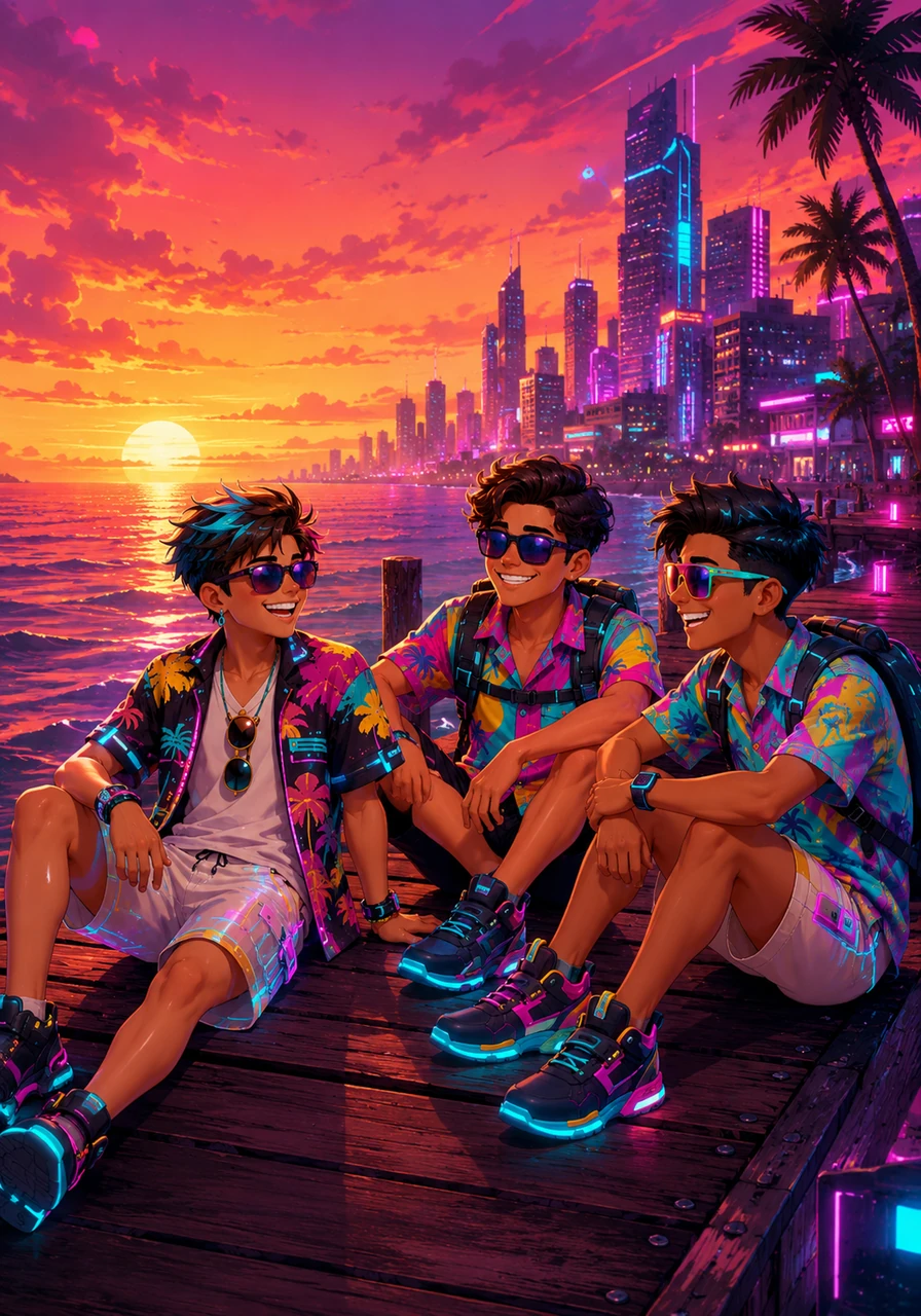As the sun dipped below the horizon, painting the sky in shades of pink and orange, Marco sat with his friends on the pier. He realized that this trip was more than just a vacation; it was a beautiful experience that had changed his perspective forever.