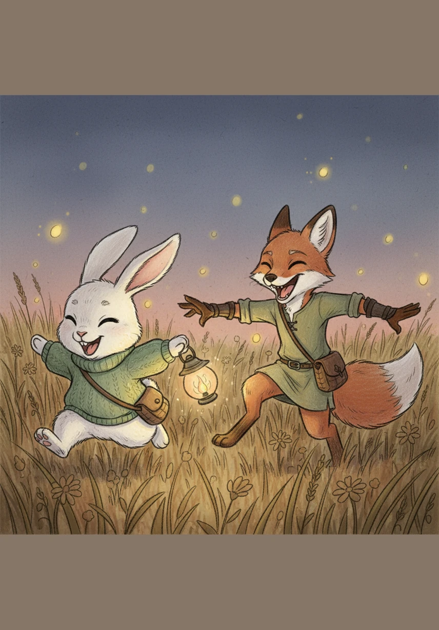 A bright yellow butterfly fluttered down from the sky, circling around them as if it knew exactly where they needed to go. They followed its golden path, laughing as they chased the butterfly through the sun-drenched meadow and over the wooden bridge.