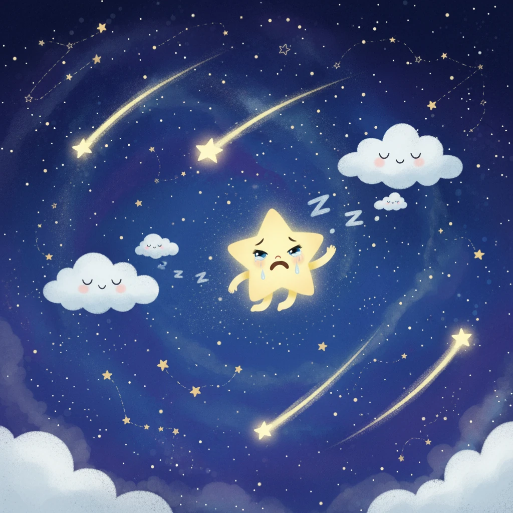 One night, feeling disheartened, Luma decided to embark on a journey. She zipped past shooting stars, waved at sleepy clouds, and wondered if she'd ever find a way to shine brighter.